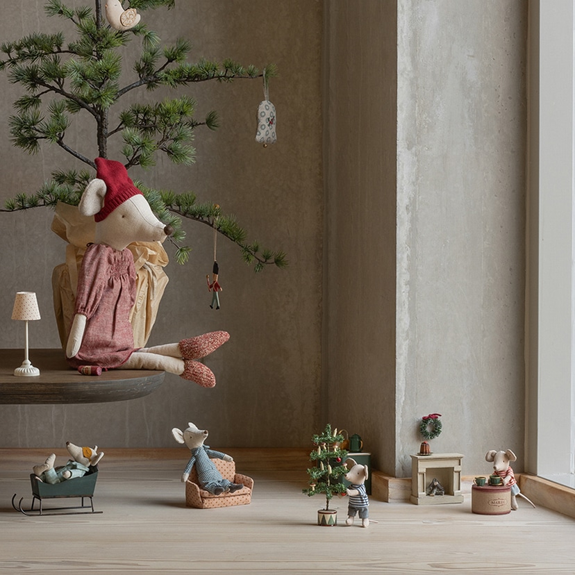 クリスマスツリー/キャンドルライト付き/16cm