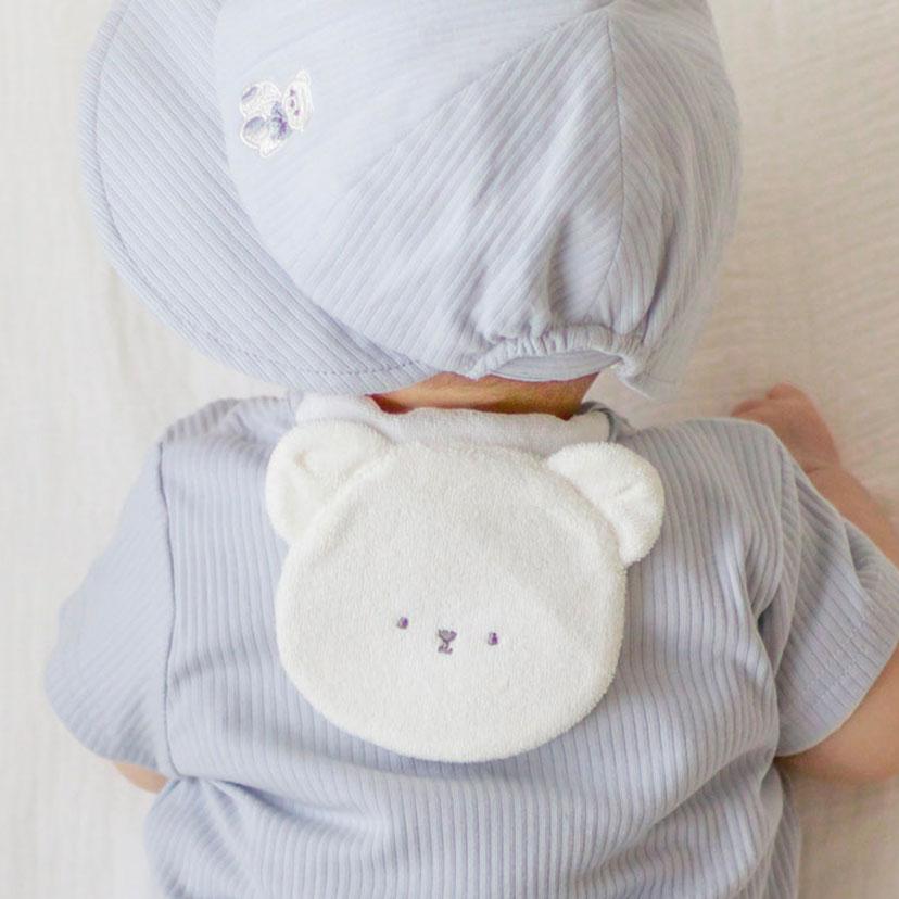 アニマル汗取りタオル/F/アイボリー