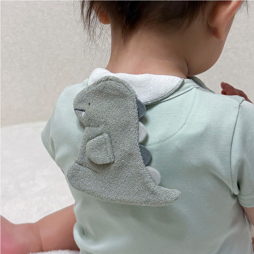 恐竜汗取りタオル/F/グリーン