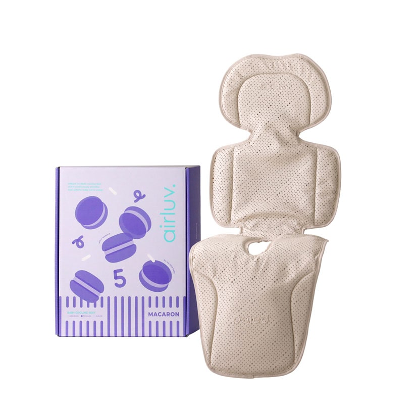 エアラブ5 マカロン 送風機付きクールシート/ホワイトモカ