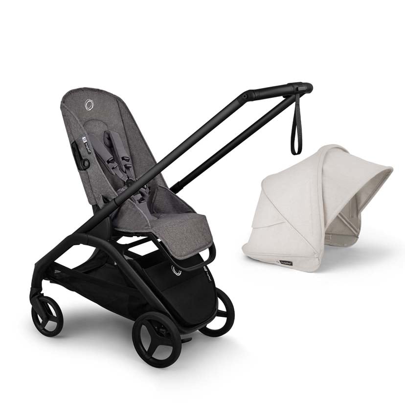 bugaboo バガブー ドラゴンフライプラス シートベース/ブラック/グレーメランジ×ドラゴンフライプラス サンキャノピー/ミスティホワイト ミスティホワイト