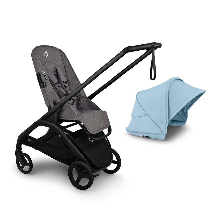 bugaboo バガブー ドラゴンフライプラス シートベース/ブラック/グレーメランジ×ドラゴンフライプラス サンキャノピー/スカイラインブルー スカイラインブルー
