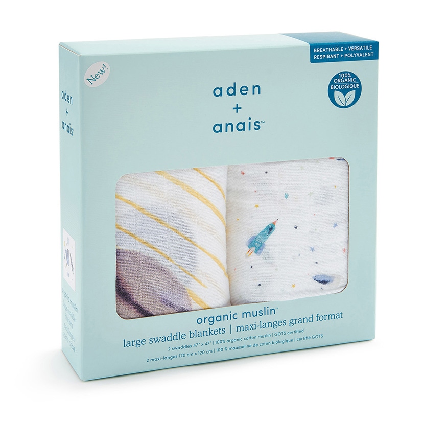 おくるみスワドル/スペース/オーガニック/2枚 スペース/オーガニック/2枚