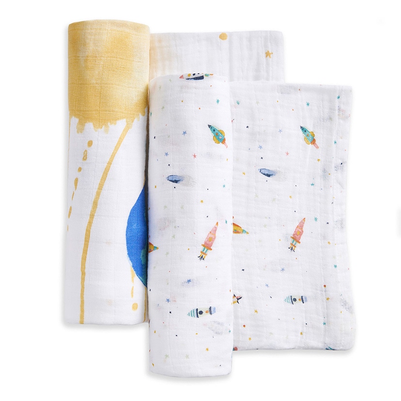 おくるみスワドル/スペース/オーガニック/2枚 スペース/オーガニック/2枚