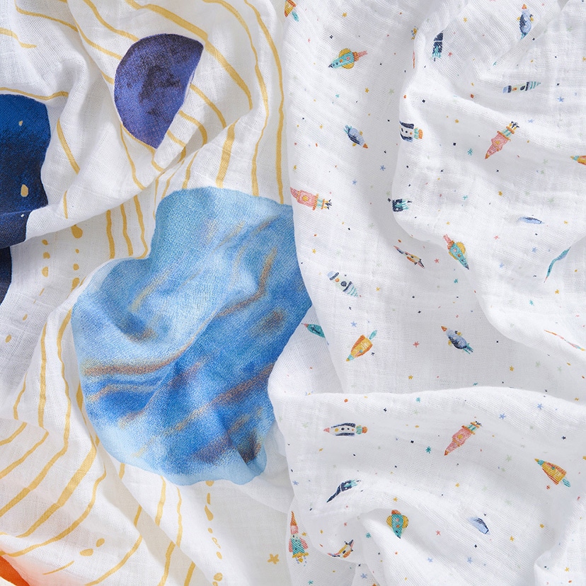 おくるみスワドル/スペース/オーガニック/2枚 スペース/オーガニック/2枚