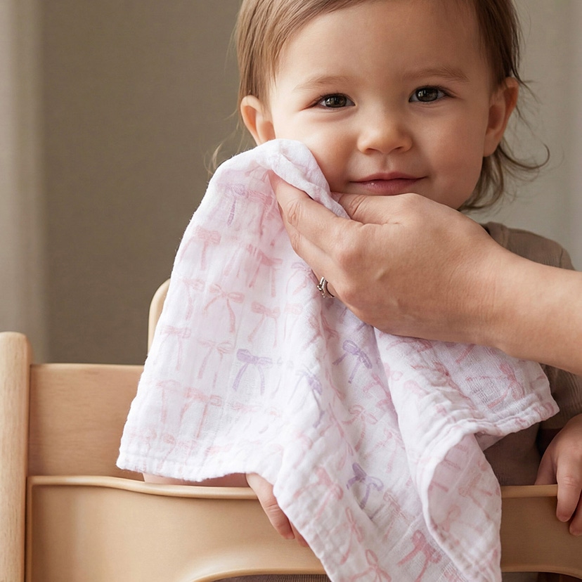 おくるみスワドル/リボン/オーガニック/2枚 リボン/オーガニック/2枚