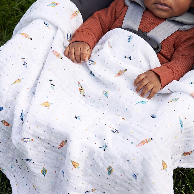 おくるみスワドル/スペース/オーガニック/4枚 スペース/オーガニック/4枚