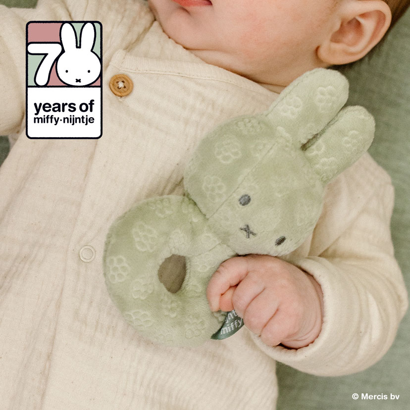 Miffy Flower ベビーラトル/抹茶グリーン