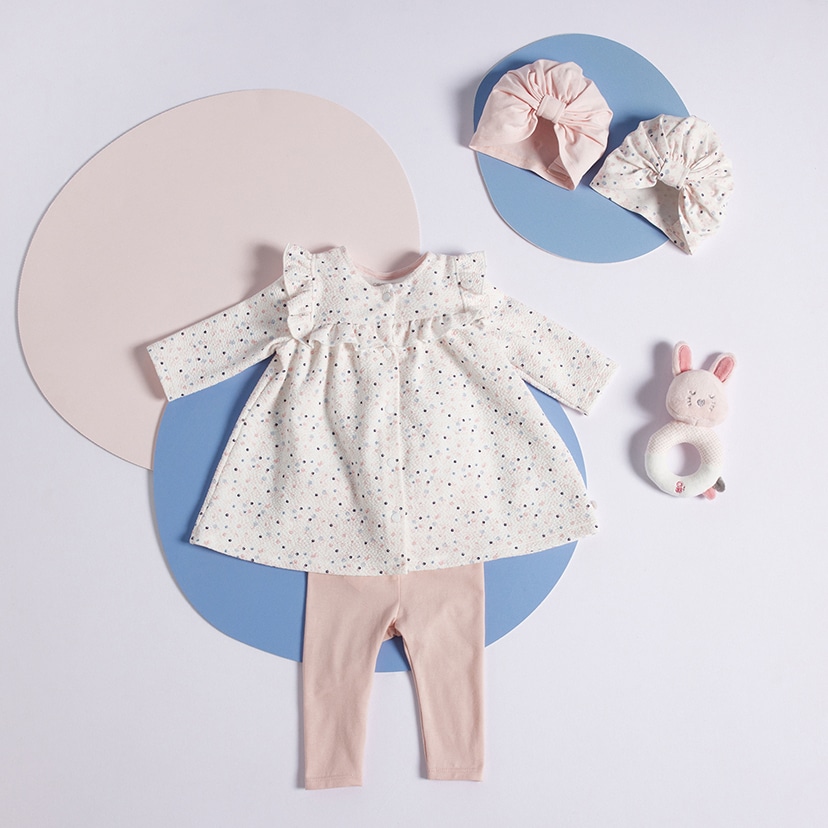 ウサギぬいぐるみガラガラ/ピンク ピンク