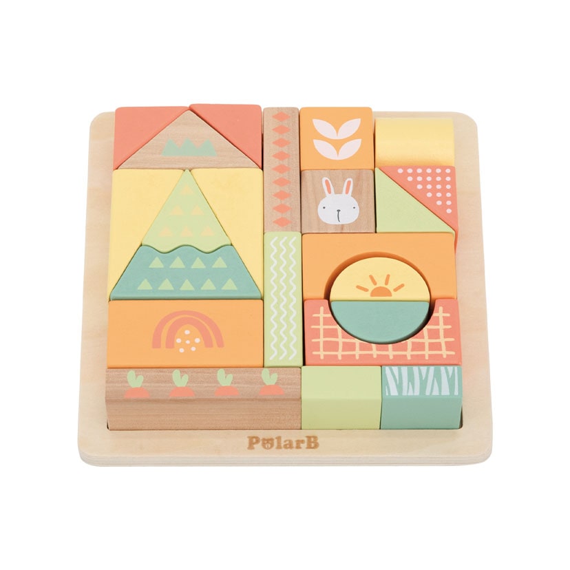 バニーシリーズ つみきパズル: おもちゃ[DADWAY ダッドウェイ