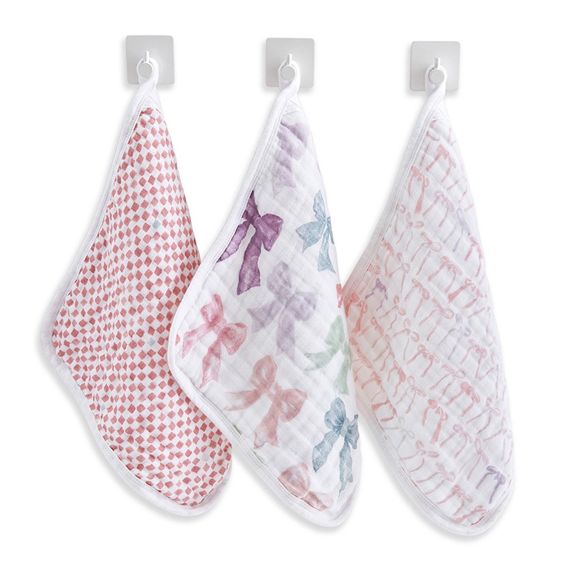 ウォッシュクロス/リボン/オーガニック/3枚