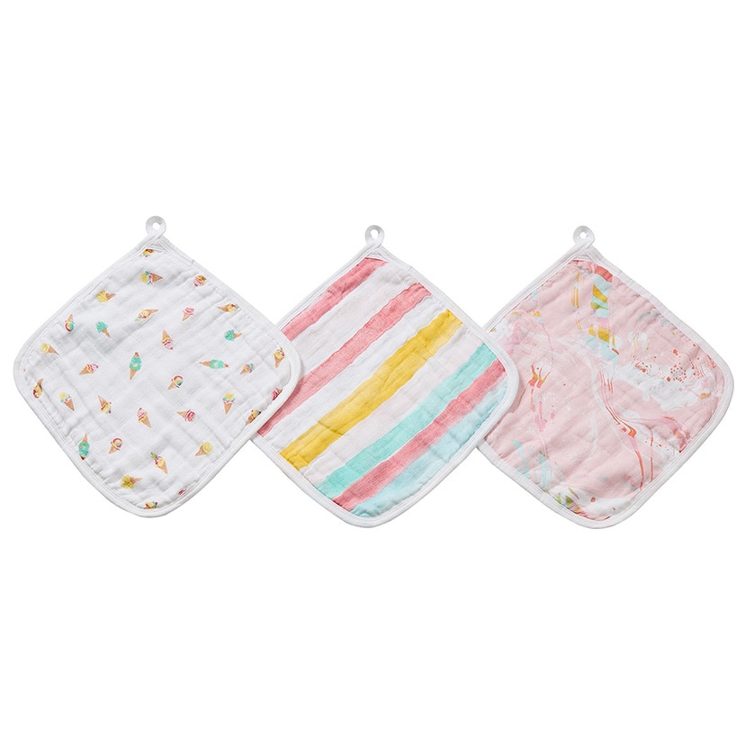 ウォッシュクロス/アイスクリーム/3枚(アイスクリーム): 日用品