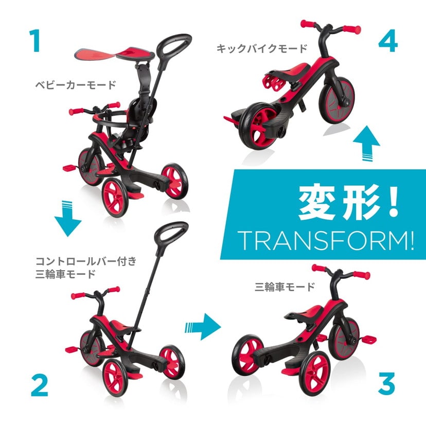 20kgGLOBBER（グロッバー） エクスプローラー トライク 4in1 【三輪車】